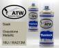 Preview: Saab, Graystone Metallic, 16U / WA213M: 400ml Sprühdose + 400ml Klarlack - Set, von ATW Autoteile West.